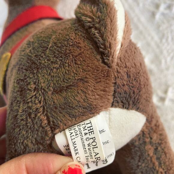 Hallmark Polar Express Reindeer Plush 13.5" Bell Harness Christmas Décor - Picture 10 of 13